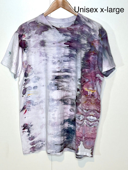 Cherry ice dyed abstract t-shirt unisex X-large