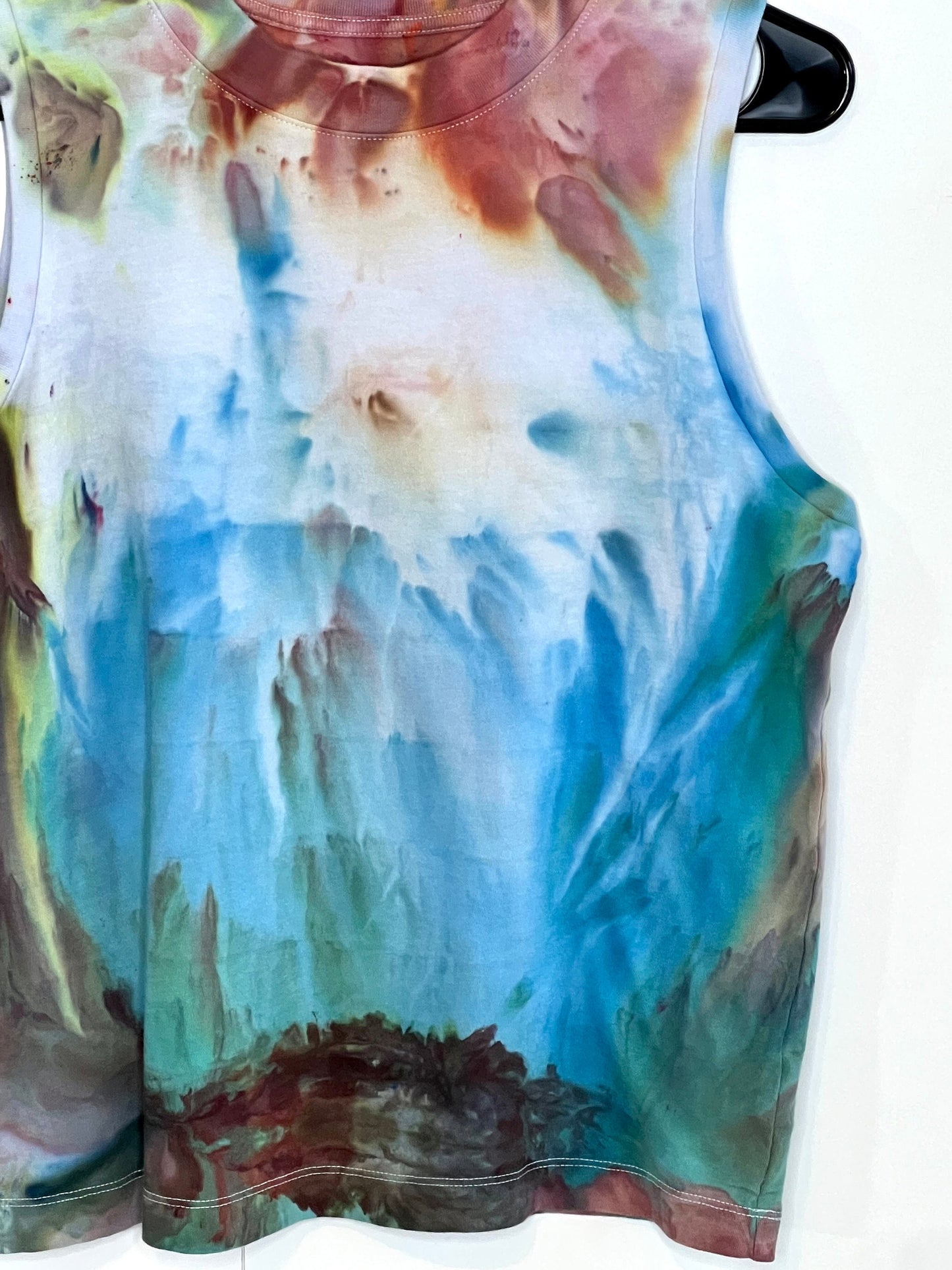 tie dye tank top- jewel tone MEDIUM