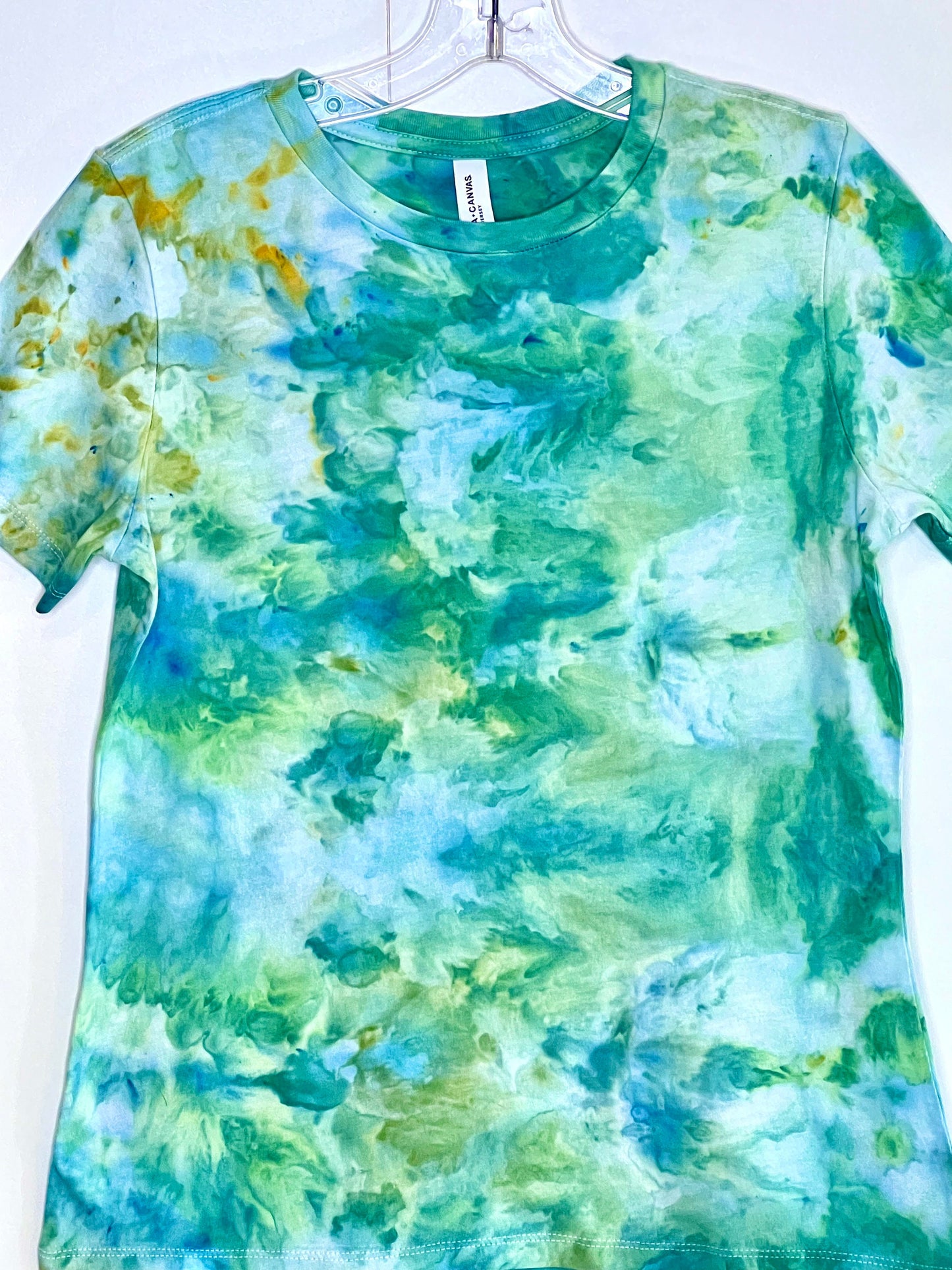 Green ice dyed short sleeve t-shirt -SMALL