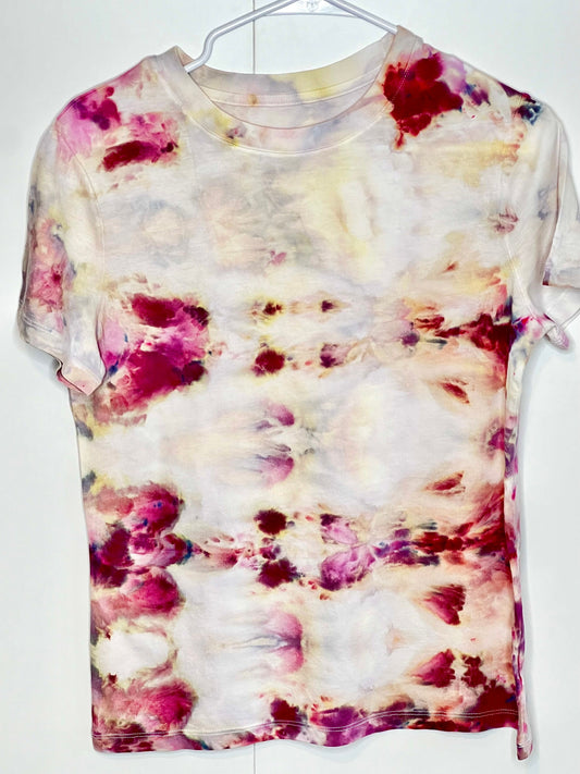 Rose apothecary modal ice dyed geode v-neck t shirt. Small