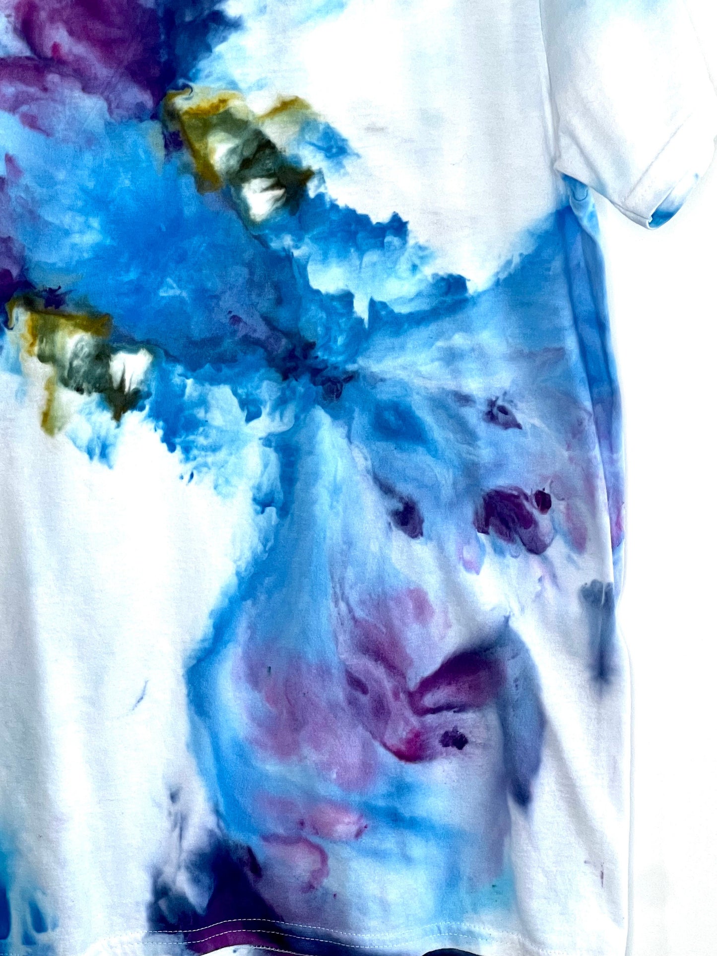 purple, blue, and green ice dyed unisex t-shirt- MEDIUM unisex