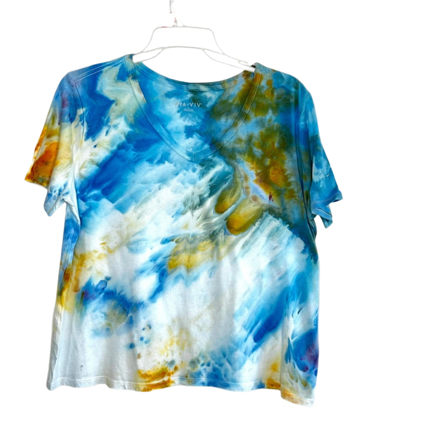 ocean vibes tie dye tee shirt- 1 X-large (plus size)