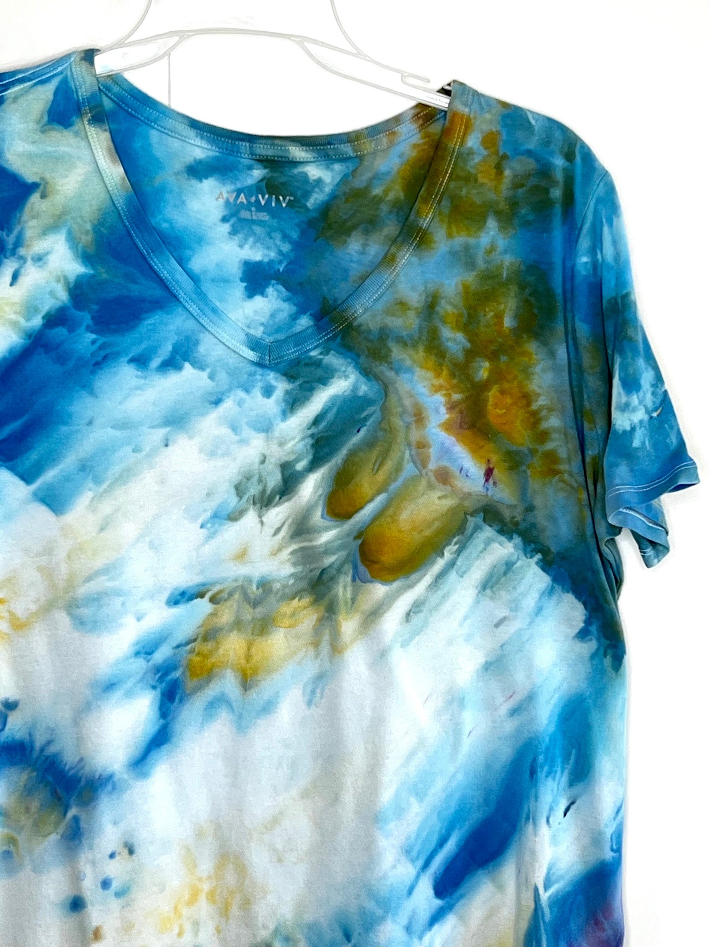 ocean vibes tie dye tee shirt- 1 X-large (plus size)