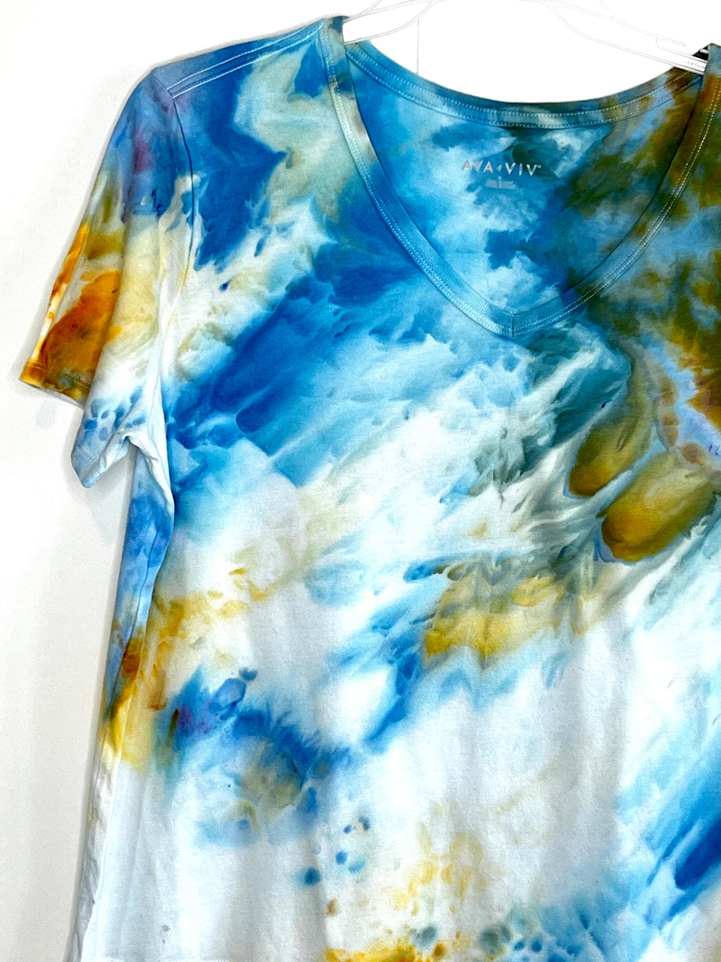 ocean vibes tie dye tee shirt- 1 X-large (plus size)