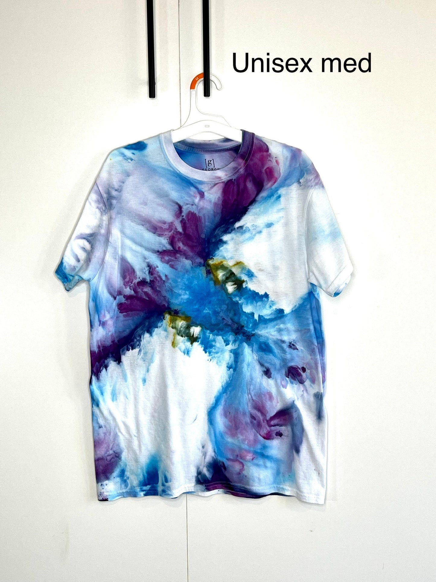 purple, blue, and green ice dyed unisex t-shirt- MEDIUM unisex